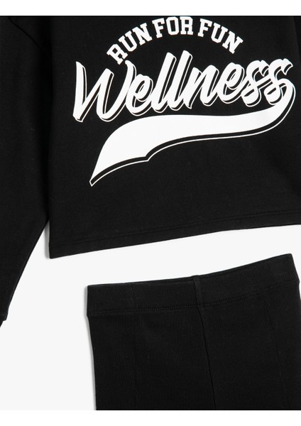 Sweatshirt ve Şort Seti Ikili Pamuklu