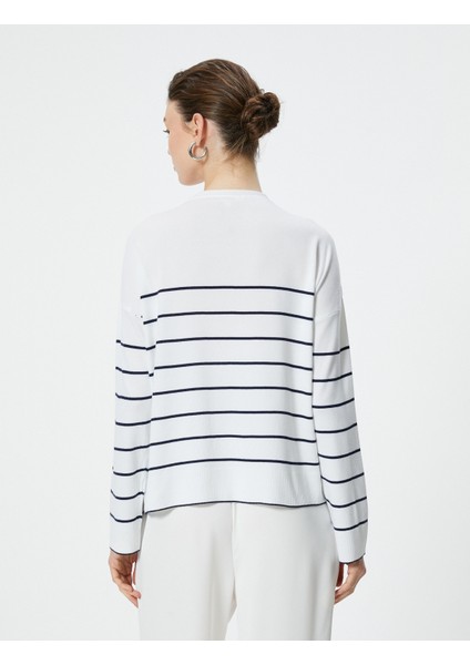 Basic Triko Kazak Uzun Kollu Bisiklet Yaka fırsatları