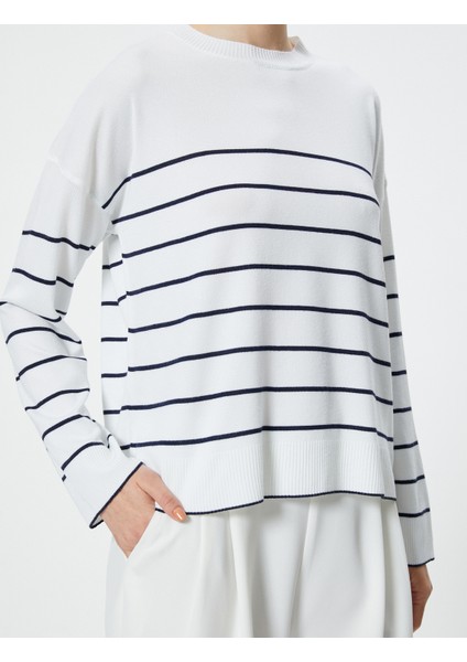 Basic Triko Kazak Uzun Kollu Bisiklet Yaka indirimleri