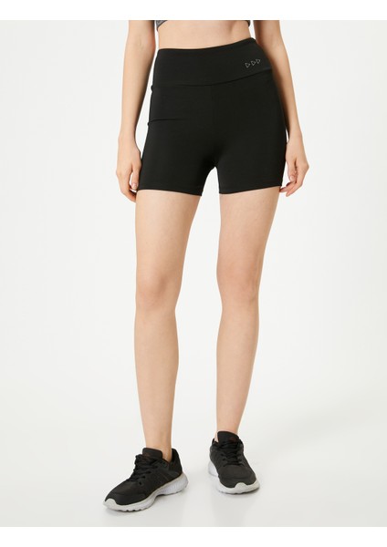 Spor Biker Tayt Ekstra Mini Yüksek Bel Baskılı Slim Fit modelleri