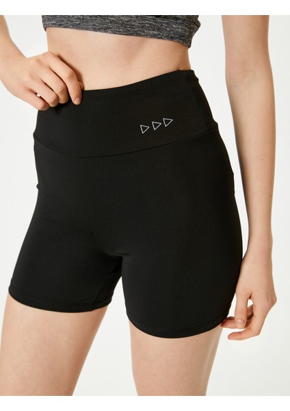 Spor Biker Tayt Ekstra Mini Yüksek Bel Baskılı Slim Fit indirimleri