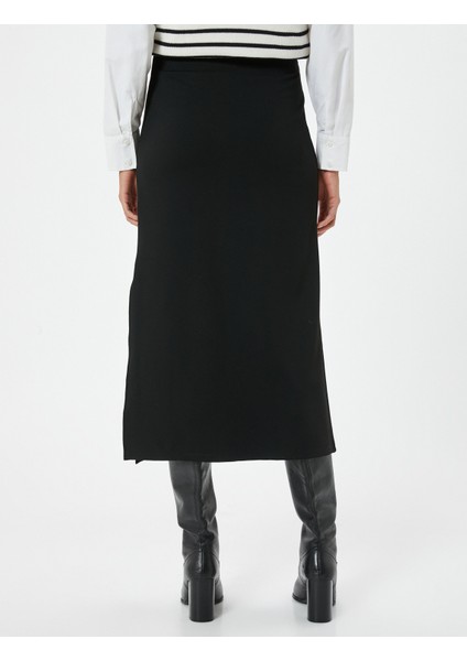 Yanları Yırtmaç Detaylı Uzun Etek fırsatları