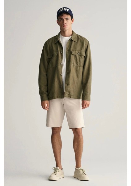 Erkek Krem Relaxed Fit Şort