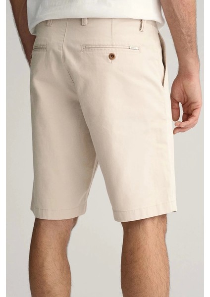 Erkek Krem Relaxed Fit Şort