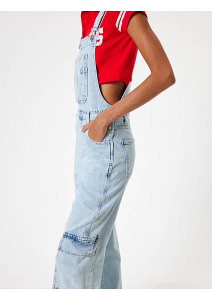 Bahçıvan Tulum Kot Cep Detaylı Rahat Kalıp Kare Yaka indirimleri