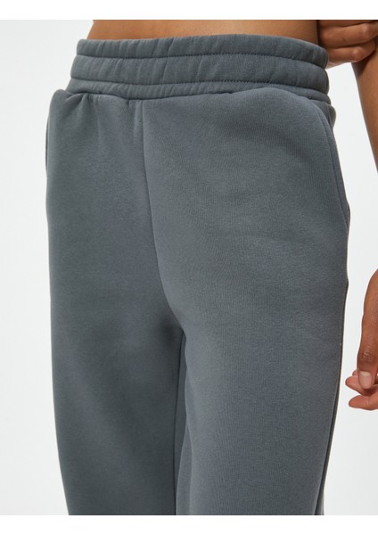 Jogger Eşofman Altı Yıkamalı Beli Bağcıklı Cepli