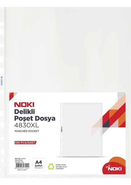 Poşet Dosya A4 Ekstra Geniş Xl 100'lü Paket