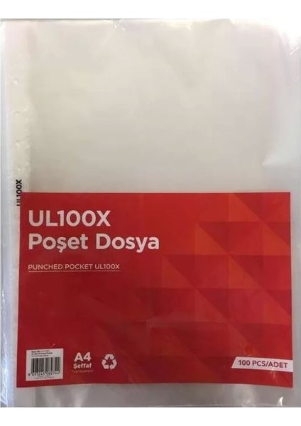 A4 Eko Poşet Dosya 100'lü UL100X