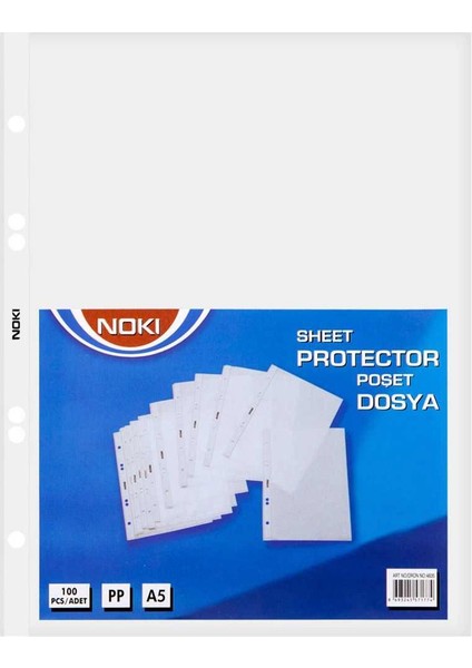 Delikli A5 Poşet Dosya 100'lü