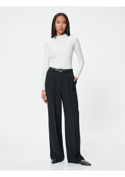 Basic Triko Kazak Hafif Dik Yaka Fitilli fiyatları