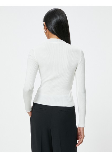 Basic Triko Kazak Hafif Dik Yaka Fitilli fırsatları