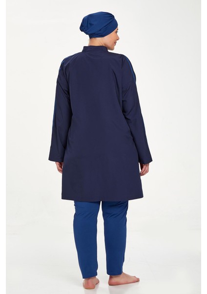 Büyük Beden Tam Kapalı Tesettür Mayo Morgan Battal 1427 Koyu Lacivert fırsatları