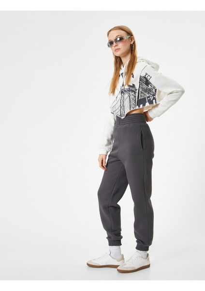 Jogger Eşofman Altı Yüksek Bel Cepli Rahat Kalıp fiyatları