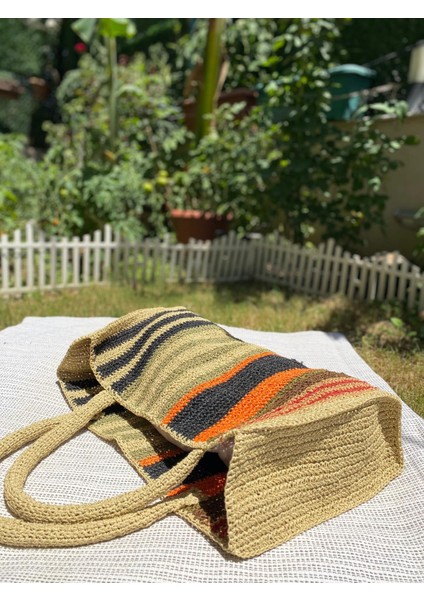 Maylobeach Kadın Hasır Plaj Çantası Omuz Çantası