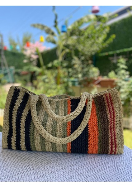 Maylobeach Kadın Hasır Plaj Çantası Omuz Çantası