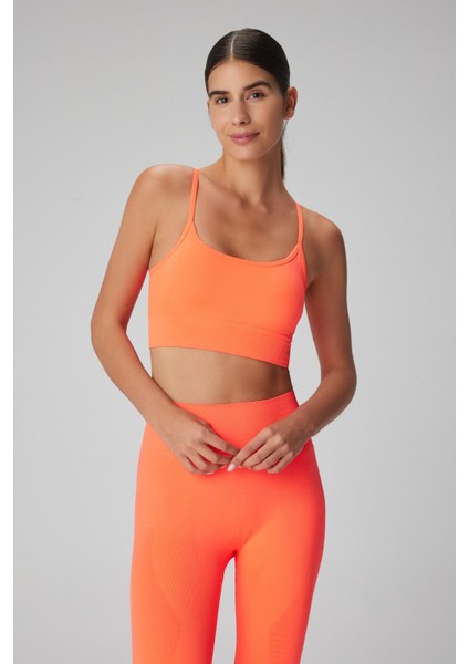 Gela Ayar Askılı Sport Bra Neon Mercan