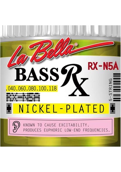 Gitar Aksesuar Bas Tel Labella 5 Telli RX-N5A 0,40