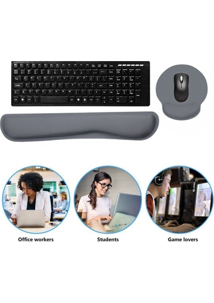 Mps Ergonomik Klavye Bilek Desteği ve Yuvarlak Mousepad Seti