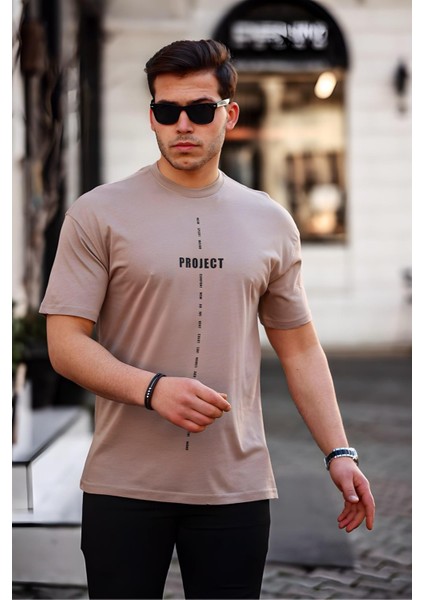 Trc 2774 Project Ön ve Arka Baskılı Bisiklet Yaka Erkek Tshirt