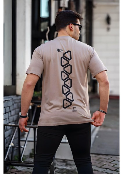 Trc 2774 Project Ön ve Arka Baskılı Bisiklet Yaka Erkek Tshirt fiyatları