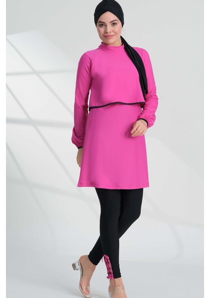 Likralı Tam Kapalı Tesettür Mayo 2238 Sena Fuşya fiyatları