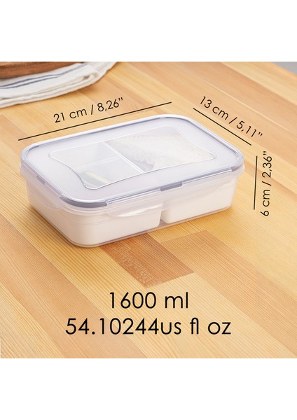 2'li 3 Bölmeli Kapaklı Dikdörtgen Saklama Kabı - Taşınabilir Kahvaltılık Diyet ve Beslenme Kutusu indirimleri