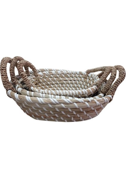 Bambu Oval 3 Lü Ekmek Sepeti KRD-1482