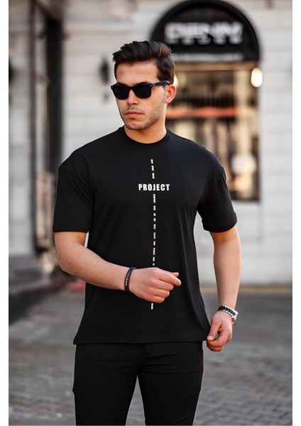 Trc 2774 Project Ön ve Arka Baskılı Bisiklet Yaka Erkek Tshirt