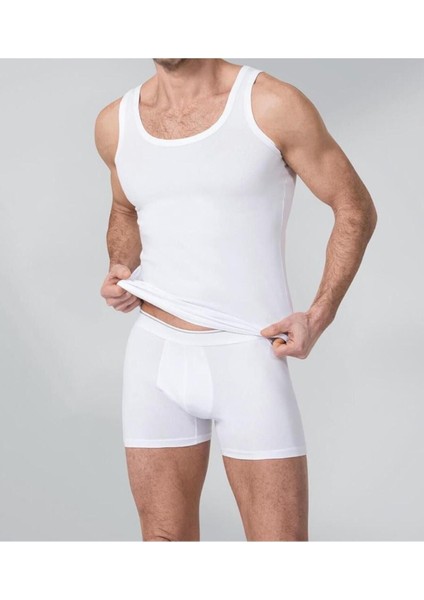 Erkek Modal Atlet Boxer Takım - Beyaz 195