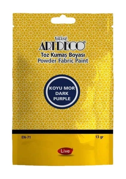 Toz Kumaş Boyası 13 gr Koyu Mor 1121