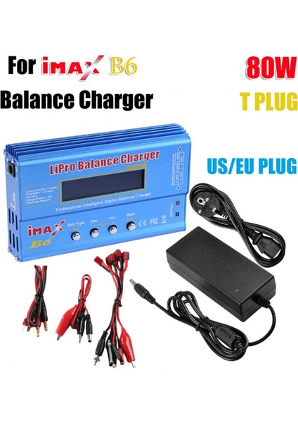 Imax Için B6 80W Lipo Pil Şarj Cihazı + T Fiş Lipo Nimh Li-Ion Ni-Cd Dijital Lipro Şarj Dengeleyici Pil Şarj Cihazı Abd Plug (Yurt Dışından)