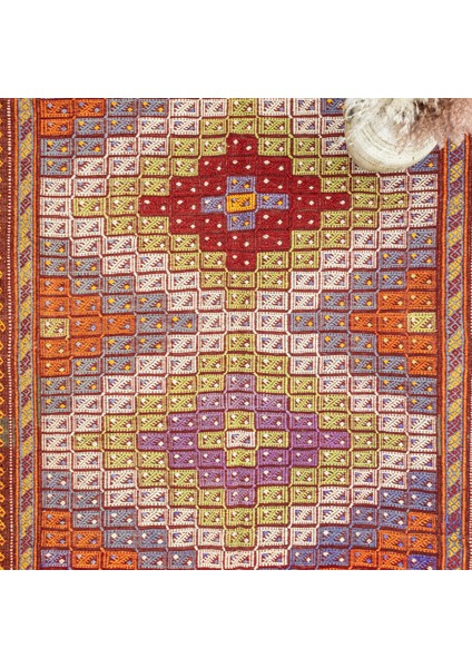 Feriz Geometrik Desenli El Dokuma Cicim Kilim 172X311 cm