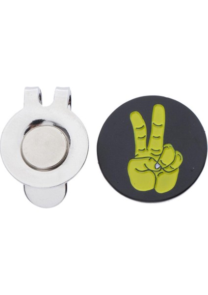 Ş Klipsli Hareketle Çıkarılabilir Golf Işaretleyici - Metal - Çeş 01 (Yurt Dışından)