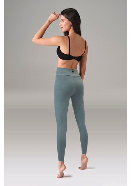 Kadın Yüksek Bel Fitilli Spor Tayt 8041 fiyatları