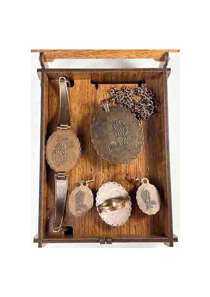 Elif ve Vavın Sırrı Iznik Çini Takı Seti modelleri