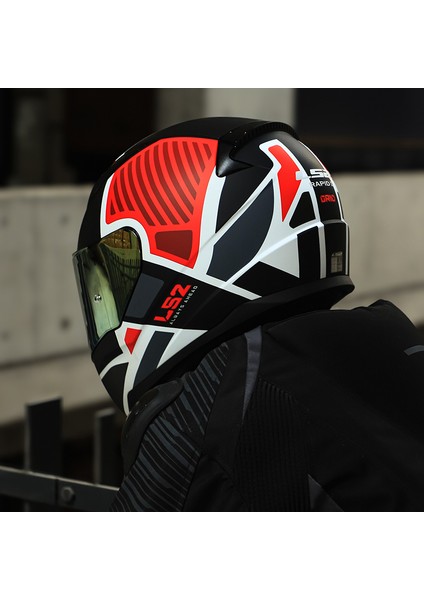 Rapıd 2 Grıd Mat Beyaz-Kırmızı - Kask modelleri