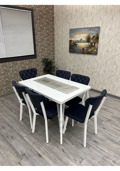 Akuamarin 80-120 Ck Mutfak Masası Takımları ,6 Kişilik Mutfak Masası Takımı