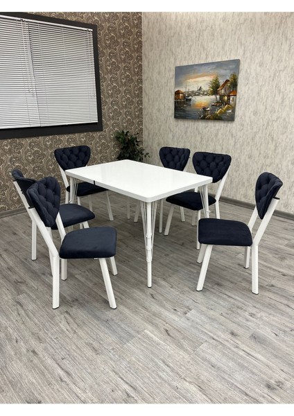Akuamarin 80-120 Ck Mutfak Masası Takımları ,6 Kişilik Mutfak Masası Takımı