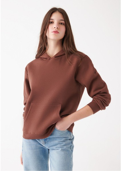 Kadın 3 Iplik Şardonlu Bol Kesim Sweatshirt