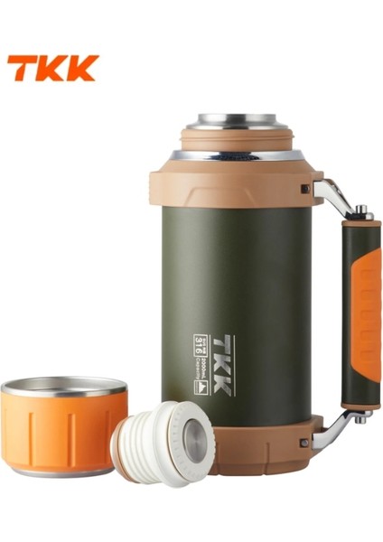 Tkk 316 Paslanmaz Çelik (Stainless Steel) Profesyonel Termos - 2000 Ml.