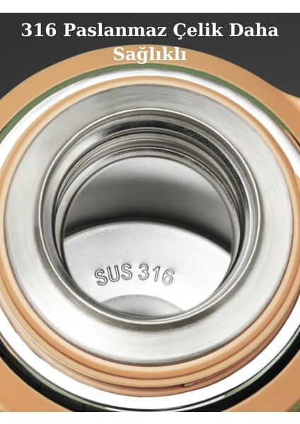 Tkk 316 Paslanmaz Çelik (Stainless Steel) Profesyonel Termos - 2000 Ml.