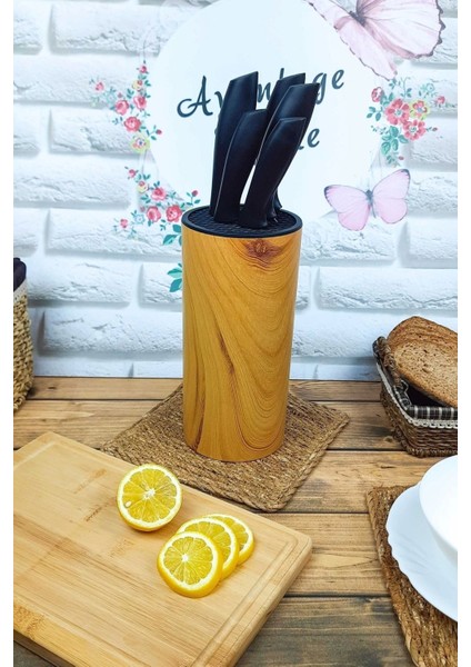 Coltello Bamboo 6 Parça Bıçak Seti Taba Yuvarlak