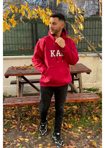 Unisex Nakışlı Oversize 3 Iplik Kolej Kapşonlu Sweatshirt fırsatları