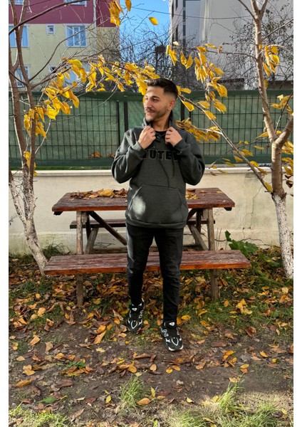 Unisex Nakışlı Oversize 3 Iplik Kolej Kapşonlu Sweatshirt fırsatları