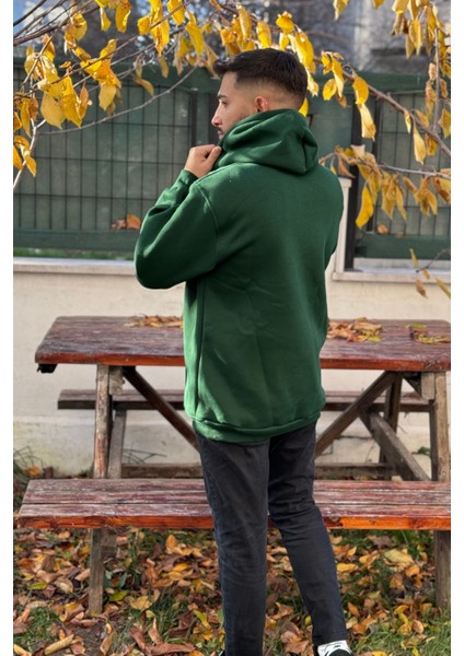 Unisex Nakışlı Oversize 3 Iplik Kolej Kapşonlu Sweatshirt fiyatları