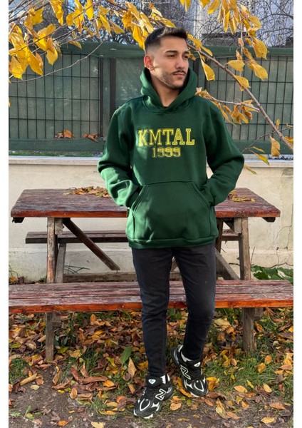 Unisex Nakışlı Oversize 3 Iplik Kolej Kapşonlu Sweatshirt modelleri