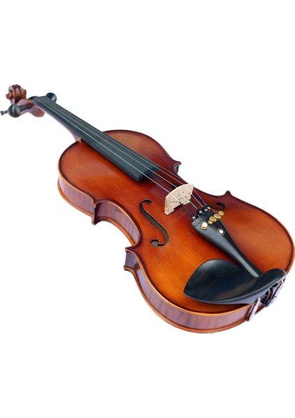 Kurulumu Yapılmış Üst Kalite 4/4 Tam Boy Keman - Masif Ağaç Abanoz Klavye Burgu ve Diğer Aksamlar