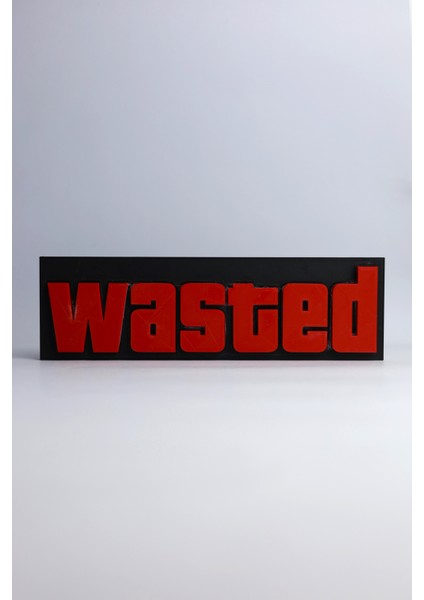 Grand Theft Auto Wasted - Gta -3 Boyutlu Tabela 20CM x 6cm x 1.5cm