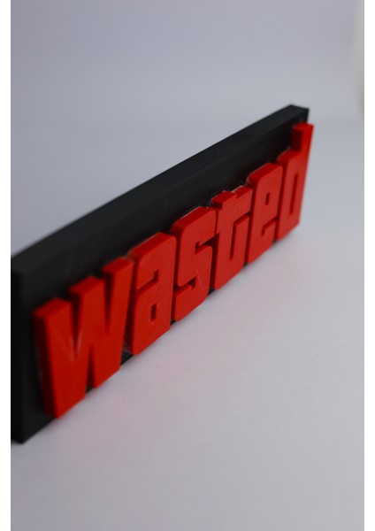 Grand Theft Auto Wasted - Gta -3 Boyutlu Tabela 20CM x 6cm x 1.5cm