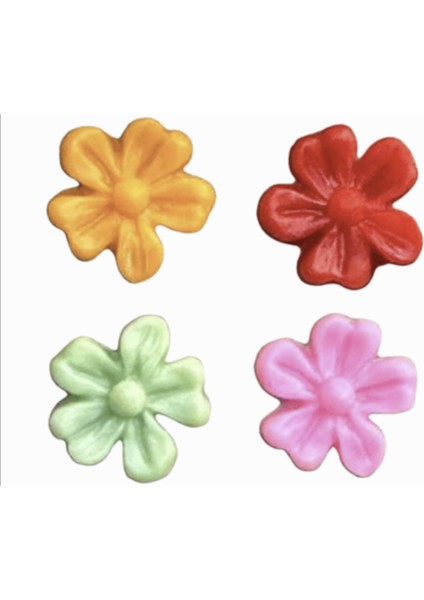 4'lü, Dörtlü Mini Minyatür Çiçek Silikon Kalıp K-1309, Kokulu Taş Sabun Alçı Mum Kalıbı fırsatları